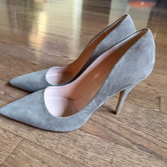 Kate Spade Licorice Gray Suede Heels - Picture 4 of 8